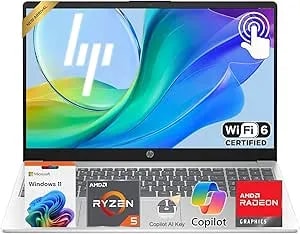 Hp 15.6" Fhd Touchscreen - Ryzen 5 7520u - 2026 Edition - 8gb Ram 256gb Ssd - Copilot Ai Key - 10.5h Battery - Privacy Shutter - Amd Radeon Graphics - Hdmi - Windows 11 Home