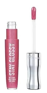 Rimmel Stay Glossy Lip Gloss - Non-Sticky And Lightweight Formula For Lip Color And Shine - 123 Back Row Smooch, .18oz