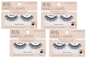 Ardell Naked Lashes Natural 427 With Invisiband – Lightweight, Natural-Looking False Eyelashes, Soft & Reusable Strip, 4 Pairs