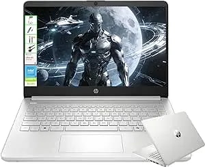 Hp 14 Inch Elite Laptop 2026, Intel 4-Core, Copilot Ai, 11h Battery Life&Hp Fast Charge, Micro-Edge Bezel Display, Thin Portable Design, Windows 11 With 1-Year Microsoft 365, Silver, Le Bundle
