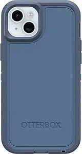 Otterbox Iphone 15 Plus And Iphone 14 Plus Defender Series XT Case - Baby Blue Jeans (Blue), Screenless, Rugged, Snaps To Magsafe, Lanyard Attachment