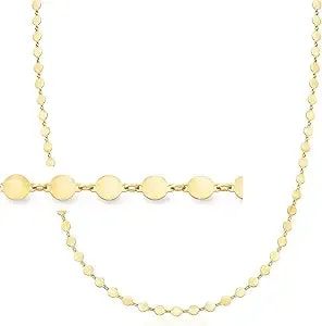 Ross-Simons Italian 18kt Gold Over Sterling Mirror-Link Necklace