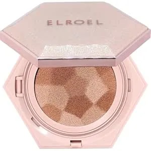 Elroel Blending Cushion 4-In-1 Korean Cushion Foundation With Italian Caviar, Collagen & Hyaluronic Acid - 12hr Long Lasting, Hydrating & Age-Defying Makeup Concealer 0.44 Oz (#25 Medium Beige)