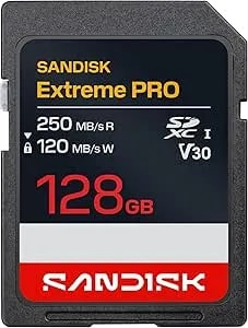 Sandisk 128GB Extreme PRO SD UHS-I Card - Up To 250MB/S Read Speed And 120MB/S Write Speed, 4K UHD, Full HD, U3, And V30 - Sdsdxxj-128G-Gscin