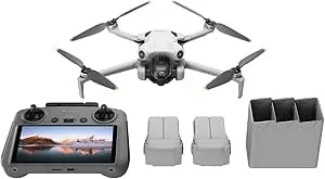 Dji Mini 4 Pro Fly More Combo Plus With Dji Rc 2, Drones With Camera For Adults 4k, 3 Intelligent Flight Battery Plus For Up To 135 Mins Flight Time, Smart Return To Home, Drone For Beginners