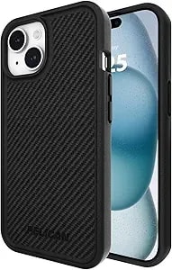 Pelican Protector - Iphone 15 Plus Case 6.7" [Compatible With Magsafe] Magnetic Phone Case W/Anti-Scratch Technology [16ft Mil-Grade Drop Protection] Heavy Duty Cover For Iphone 15 Plus - Carbon