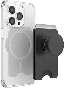 Popsockets Phone Wallet For Magsafe, Phone Card Holder With Grip, Black - Black