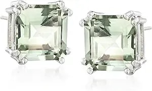 Ross-Simons 9.00 Ct. T.W. Prasiolite Earrings In Sterling Silver