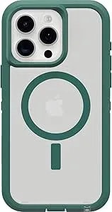 Otterbox Iphone 15 Pro Max (Only) Defender Series Xt Clear Case - Velvet Evergreen (Clear), Screenless, Rugged , Snaps To Magsafe, Lanyard Attachment
