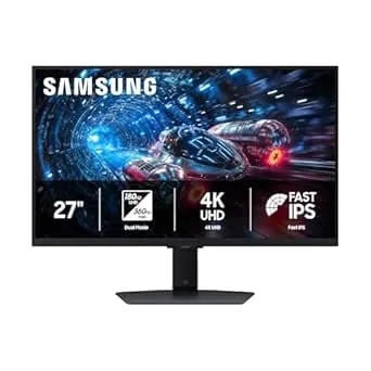 Samsung 27” Odyssey G7 G70F FHD Resolution Gaming Monitor, Fast IPS Dual Mode, 4K 180Hz Refresh Rate, Nvidia G-Sync Compatible, AMD Freesync™ Premium, Ergonomic Stand, LS27FG706ENXZA