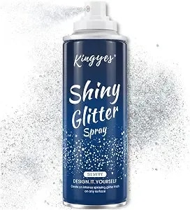 Hair And Body Glitter Spray,120ml Holographic Glitter Highlighter Powder For Clothes, Face Body Shiny Glitter,Long Lasting Quick-Drying Shimmer Mist For Music Festival Rave, Nightclub Party(Silver)