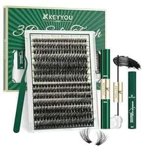 Keyyou Lash Clusters Kit 3d Effect Eyelash Clusters Kit 280pcs 80d100d 10-18mix D Curl Individual Lashes Kit Wispy Lashes Volume Cluster Lashes Kit Natural Soft (3d Kit-80d100d-D-10-18mix)