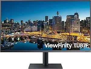 Samsung tu87f Series 32-Inch Viewfinity 4k Uhd Pro Monitor, Va Panel, 60hz, 5ms, hdr10, Srgb, Hdmi, Dual 4k Display, Fully Adjustable Stand, Eye Saver Mode (lf32tu874vnxgo) Dark Blue Gray