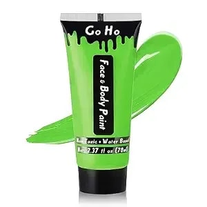 Go Ho Light Green Face Body Paint Washable(2.37oz/Pc),Water Based Cream Face Paint,Gamora Witch Makeup,Body Paint For Sfx Cosplay Costumes Festivals Halloween Makeup