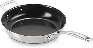 Le Creuset Essential Stainless Steel Non-Stick Shallow Round Frying Pan, 11"
