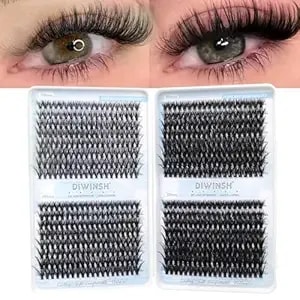 640pcs Eyelash Clusters 30d+40d+50+60d Volume Lash Clusters Wispy Individual Lashes D Curl Fluffy Lash Extension 9-16mm Diy Natural Cluster Eyelash Extensions For Beginners