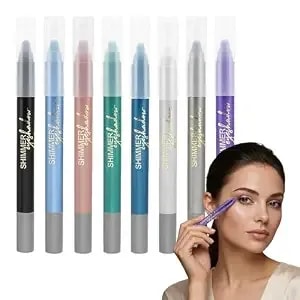 8 Colorful Eyeliner Pen Set,Pearl Eye Shadow Pencil With Sharpener,Waterproof Glitter Eyeliner,Long-Lasting Colored Eye Liner,Multicolor Professional Eye & Liner Kit For Women (1 Set)