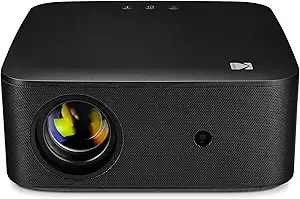 Kodak Flik x20 1080p Smart Projector - Black, 3.9 Lb - Built-In Atv Dongle With Projector Apps - Android Tv 12 & Google Assistant For Smart Wi-Fi Display - hdr10+ & 4k Decode For 1080p Display