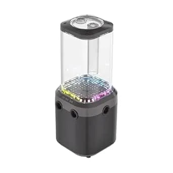 Corsair Icue Link XD6 RGB Elite Pump/Reservoir Unit – Flowdrive Max Pump, Built-In Temperature Sensor, 22 Addressable RGB Leds, 440ml Transparent Nylon Reservoir – Stealth Gray