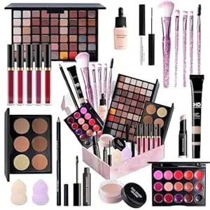 Makeup Set Full Kit For Women Teens Girls,Makeup Kit For Teens,Beginner Make Up Sets,Travel Friendly Makeup Gift Set,Makeup Kits For Women,All In One Make Up Kit