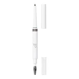 E.L.F. Instant Lift Waterproof Eyebrow Pencil, Dual-Ended With Precision Tip & Spoolie, Smudge-Resistant Formula For Natural, Long-Lasting Brows, Deep Brown