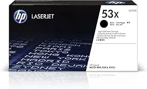 Hp 53x Black High-Yield Toner Cartridge - Works Laserjet p2014, p2015 Series Laserjet m2727 Mfp Series - q7553x