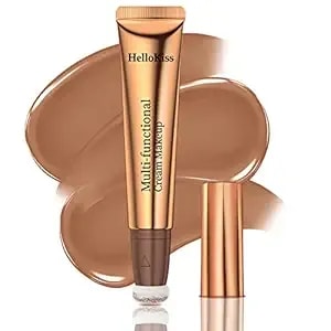 Liquid Contour Beauty Wand, Cream Liquid Contour Stick Matte Bronzer Stick With Cushion Applicator, Lightweight Blendable, Long Lasting Silky Liquid Face Shaping & Contouring Stick - 0# Contour Light Brown