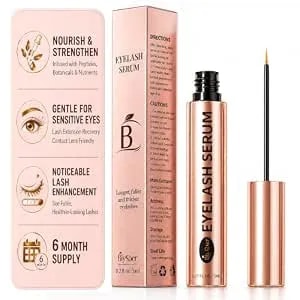 Lash Serum For Eyelash Growth: Advanced Eyelash Growth Serum With Hyaluronic Acid & Multi-Peptide, Vegan Lash Boost Enhancer For Sensitive Eyes, Thicker Formula For Longer, Fuller Looking Lashes
