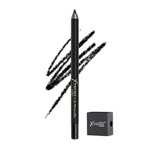 Xtreme Lashes Glideliner Long Lasting Eye Pencil With Sharpener, Xtreme Black, 0.04 Oz, Waterproof Makeup, Gel Formula, Blendable, Smudge, Fade, & Sweat Proof