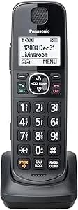Panasonic Additional Cordless Phone Handset Compatible With Kx-tge633m/tge645m Cordless Phone Systems - Kx-tgea60m (Metallic Black)