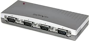 Startech.Com 4 Port USB To Serial RS232 Adapter - DB9M - RS232 Extension - Serial To USB, TAA (ICUSB2324)