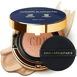 [Challans De Paris] Cushion De LumináRe Ex – 23 Medium Beige - Radiant Glow Cushion Foundation, Full Coverage, Long-Lasting Wear, Premium Formula, Smooth & Luminous Finish, 0.53 Oz
