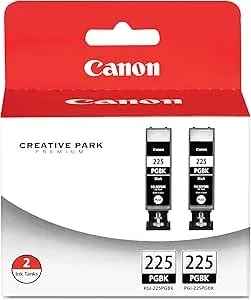 Canon PGI-225 Genuine Black Twin Pack, Compatible With iP4820, MG5220, MG5120, MG6120, MG8120, MX882, iX6520, iP4920, MG5320, MG6220, MG8220, And MX892 Printers
