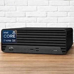 Hp Prodesk 400 g9 Sff Business Desktop Computer, Intel Core i7-14700(20-Cores/28-Threads), 32gb ddr5 Ram, 512gb Pcie Ssd + 1tb Hdd, Hdmi&Dp Dual 4k Display Support, Usb-C, Rj-45, Wi-Fi, Windows 11 Pro