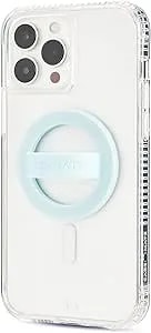 Case-Mate Magnetic Phone Grip [Loop Grip] - Removable Magnetic Ring Holder For Hand - Soft Ultra Thin Collapsible Magsafe Phone Holder For Iphone 16 Pro Max/15 Pro Max/14/13/12/s25 Ultra - Blue