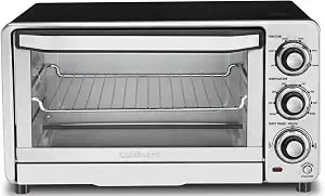 Cuisinart Toaster Oven Broiler, 1800w Countertop Design, 0.5 Cu. Ft. - Custom Classic Small Toaster Oven, Nonstick Interior & Shade Control Settings, Fits 11” Pizza & 4 Bagel Halves, Tob-40nnas