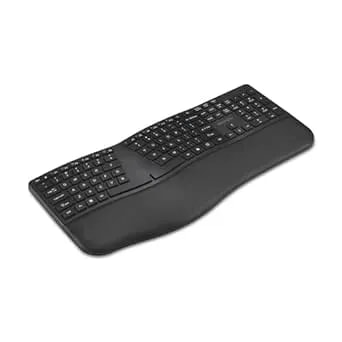 Kensington Pro Fit Ergo kb680 Eq Wireless Keyboard, Bluetooth & 2.4ghz Connection, Rechargeable, Ergonomic Design, Split-Keyboard (k72485na)