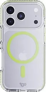 tech21 Evocrystal Magsafe Case For Iphone 17 Pro – Green, Glow-In-The-Dark Magsafe - 16ft Multi-Drop Protection With Flexshock - Anti-Yellow Uv Resistance