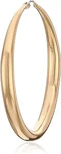 Anne Klein Tapered Circle Hoop Earrings, Gold Tone