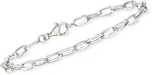 Ross-Simons Solid Paper Clip Link Bracelet