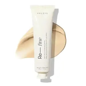 Haleys Beauty Re-Fine Soft Matte Poreless Face Primer, Lightweight Makeup Gripping Base That Extends, Blurs Pores & Smooths Face Makeup, Longwear Make Up Primer With Vitamin C & E, 1 Oz