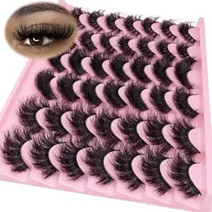 Wispy Mink Lashes Fluffy False Eyelashes 21 Pairs 3 Style 8d Volume Lashes 14-18mm Mixed Cat Eye Strip Lashes Dramatic Soft Eyelash Strips Lashes Pack Faux Mink Lashes