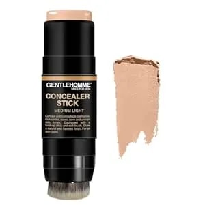 Gentlehomme Men'S Concealer Stick With Brush For Dark Circles Eraser, Medium Light