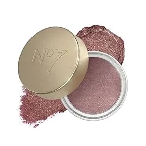 no7 Pro Artist Gilded Glimmer Cream Eyeshadow - Buildable Shimmer Eye Shadow For Bold, One-Swipe Color - Silky Long Wear Eye Makeup - Dusk Rose (3.4g)