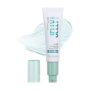 Maybelline Poreless Jelly Primer, Hydrating, Blurring Makeup Primer With 2% Niacinamide For Up To 24hr Make Up Wear, Clear, 1 Count