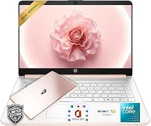 Hp 14″ Rose Gold Laptop, Lightweight Notebook For Office & Study, 8gb Ram Memory, 192gb Ssd + 1tb Cloud Storage, Intel Processor, Reliable Performance, Long Battery Life