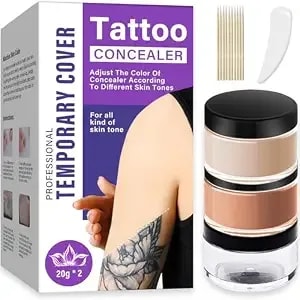 Tattoo Cover Up Makeup Water-Resistant 2-Tone Concealer Set 40g For Blemishes And Marks