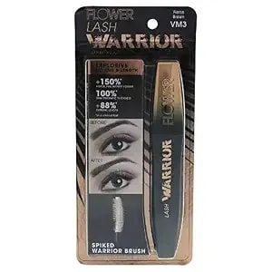 Flower Beauty Lash Warrior Mascara Volumizing Lashes Length Definition No Clumping, Fierce Brown, 0.35 Ounce