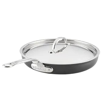 Hestan Titum Fusion 11-Inch Nonstick Skillet With Lid, Double Impact Stainless Steel Base & Aluminum Body, Induction Compatible, Made Without Pfoas
