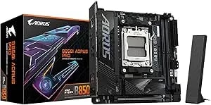 Gigabyte b850i Aorus Pro Amd am5 Mini-Itx Motherboard, Support Amd Ryzen 9000/8000/7000 Series, ddr5, 8+2+1 Power Phase, 2x M.2, Pcie 5.0, Usb-C, wifi7, 2.5gbe Lan, Ez-Latch, 5-Year Warranty